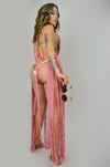 Xo Fringe Macrame Cover-up